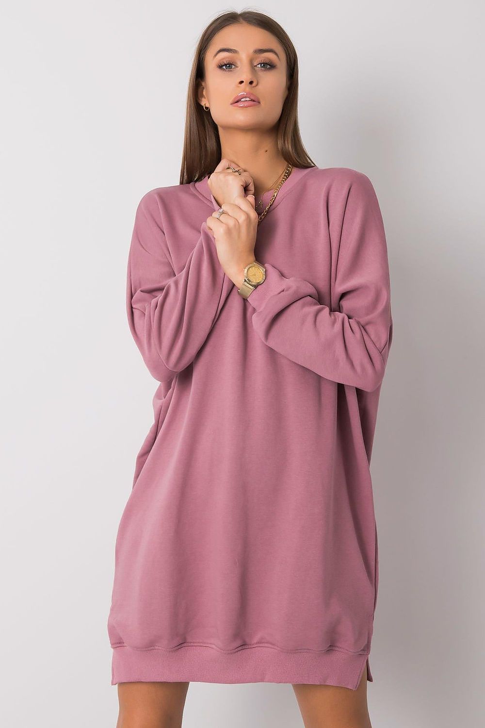 navy blue long sleeve mini day dress view 15