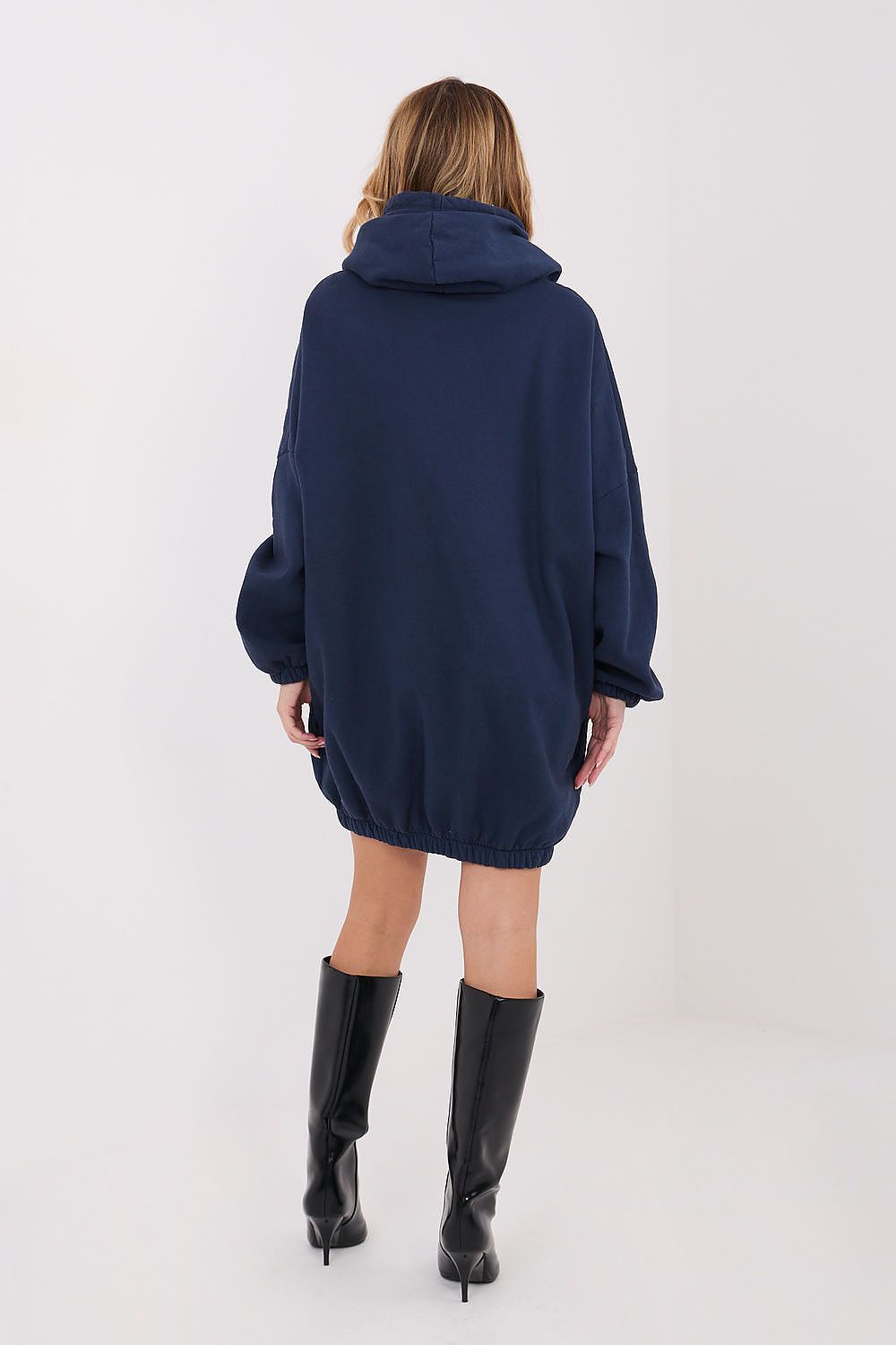 grey long sleeve mini day dress view 6
