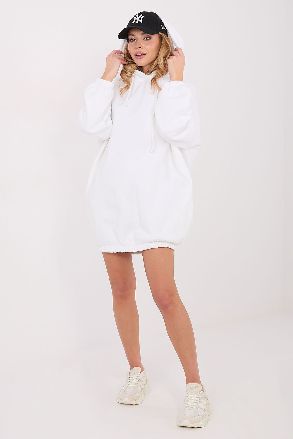 grey long sleeve mini day dress view 7