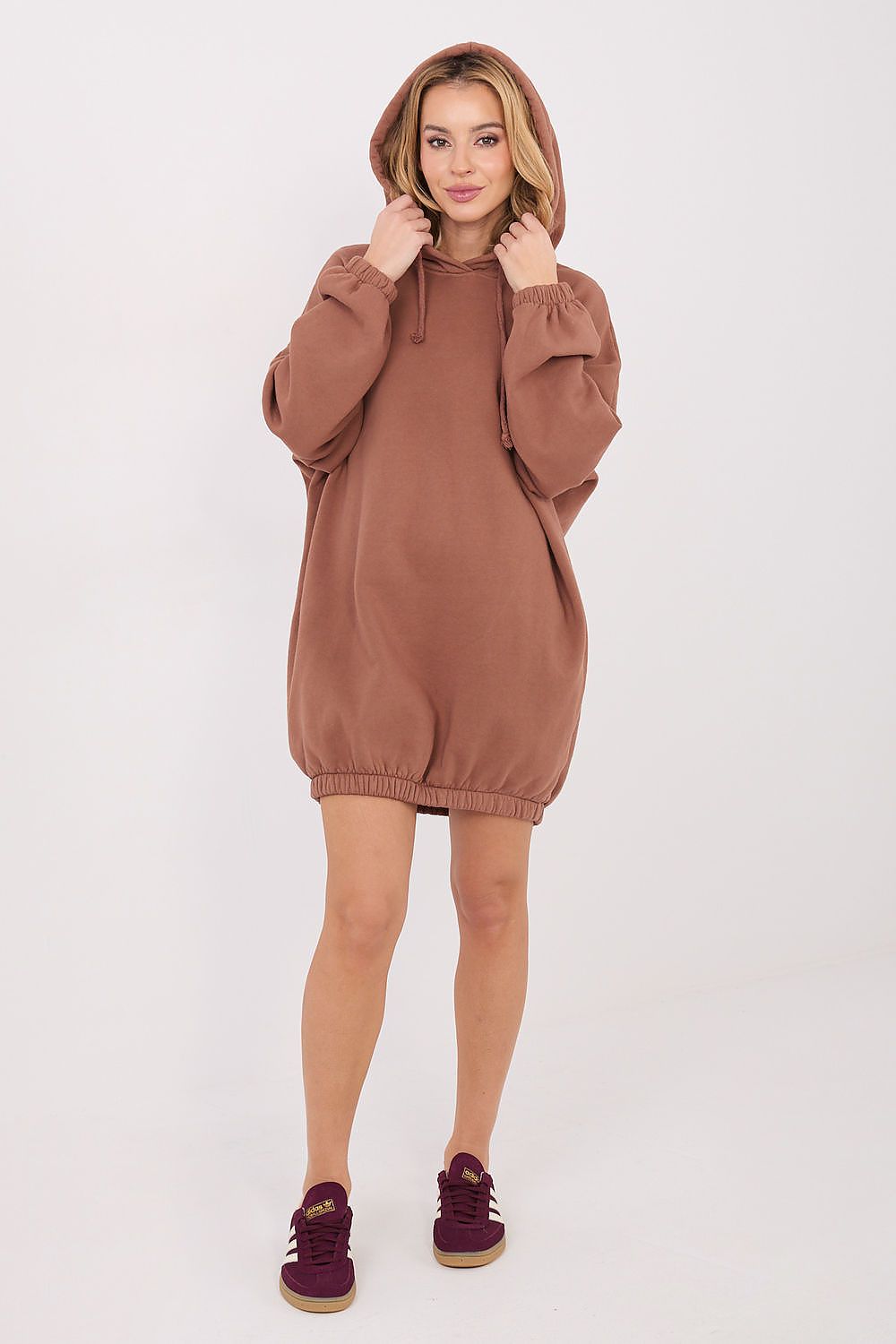 grey long sleeve mini day dress view 11
