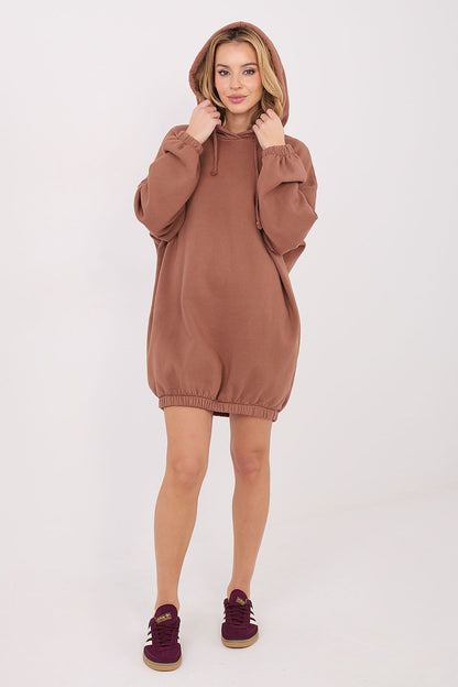 grey long sleeve mini day dress view 11