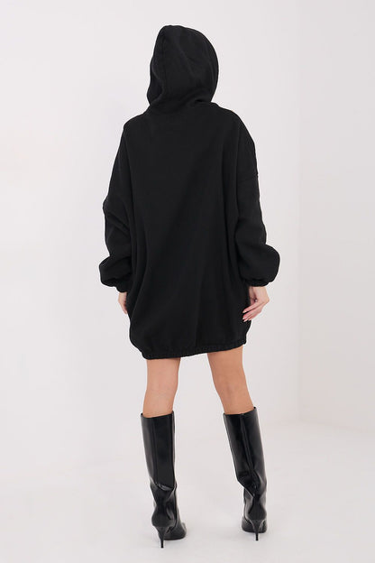 grey long sleeve mini day dress view 16