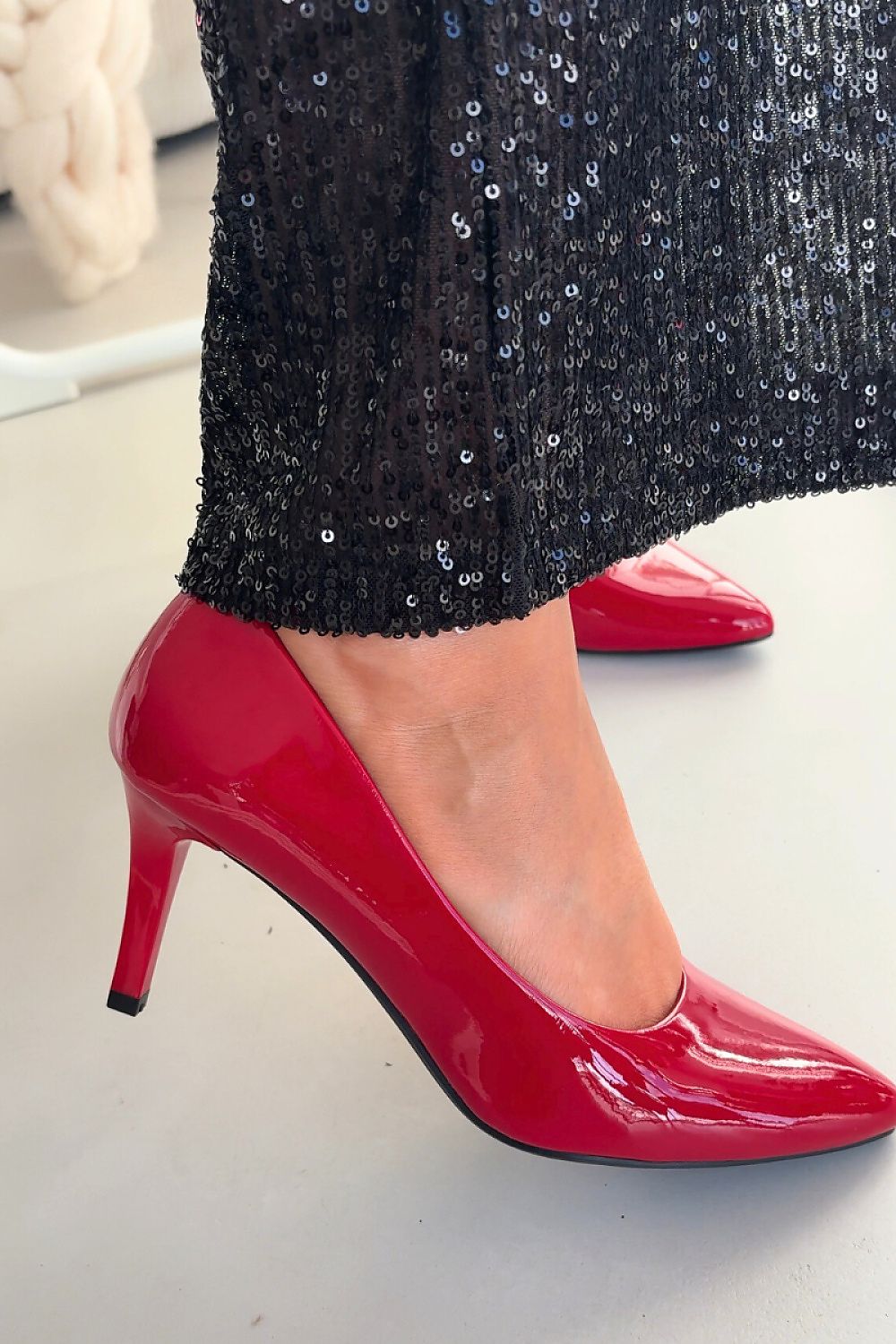 red high heels alternate angle