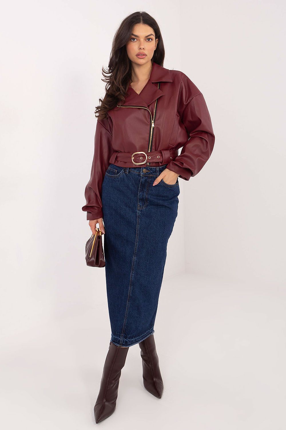 Women's Navy Blue and Blue Skirt side view
