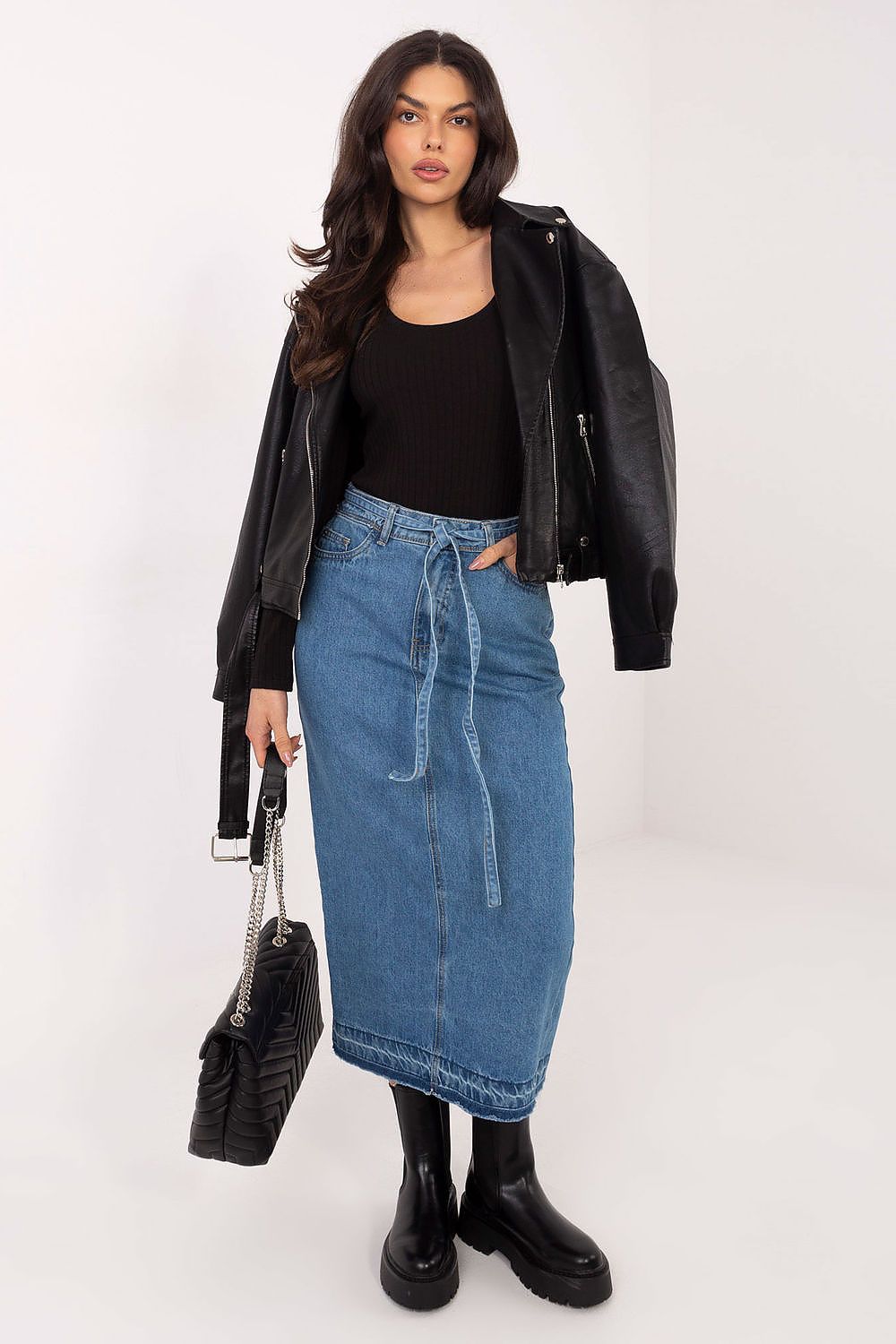 Women's Navy Blue and Blue Skirt view 5