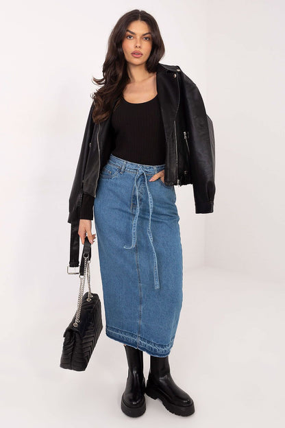 Women's Navy Blue and Blue Skirt view 5