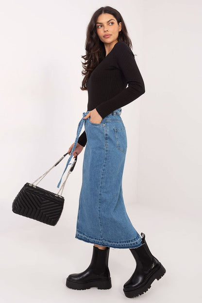 Women's Navy Blue and Blue Skirt view 6