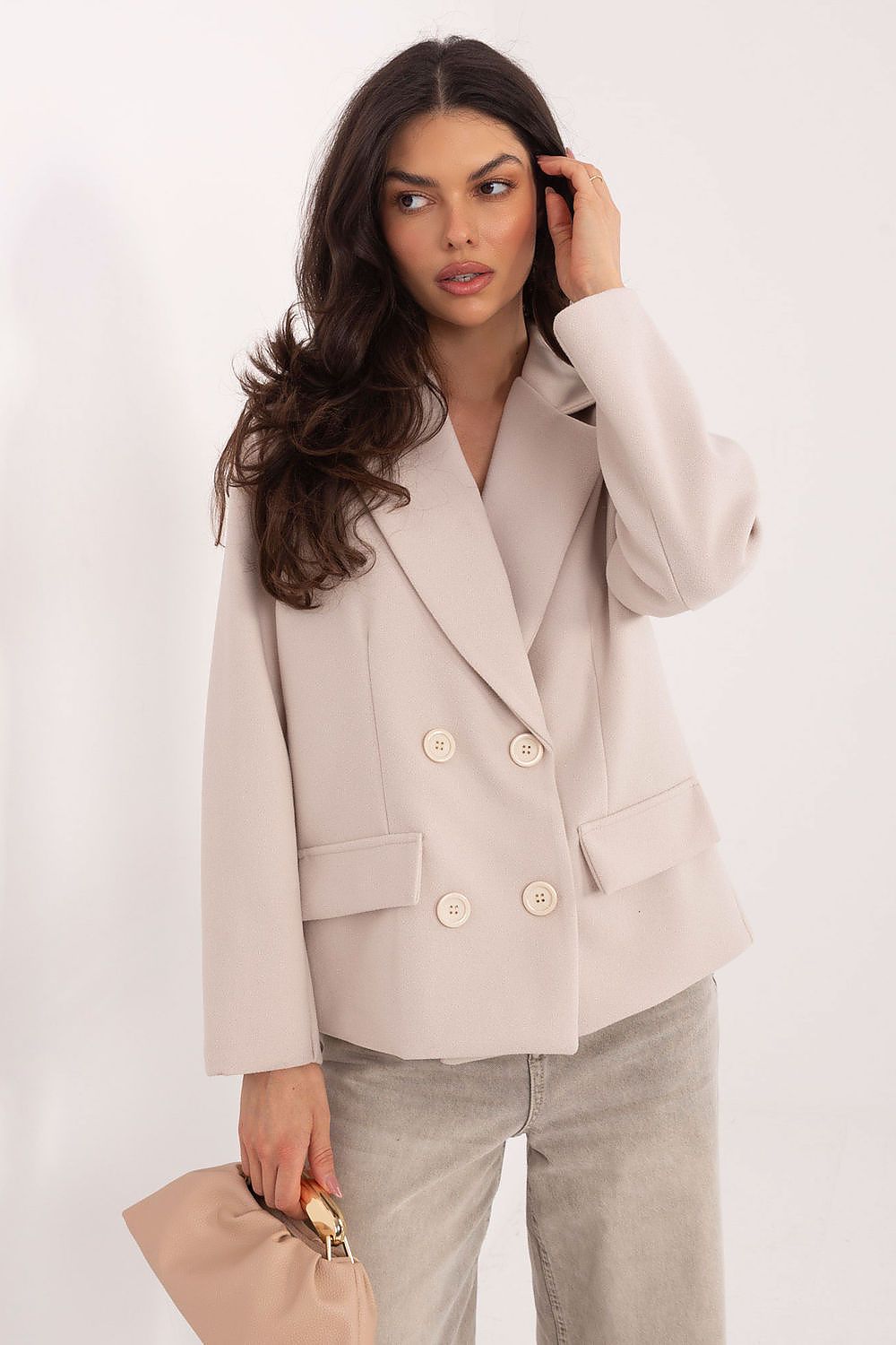red long sleeve coat view 10