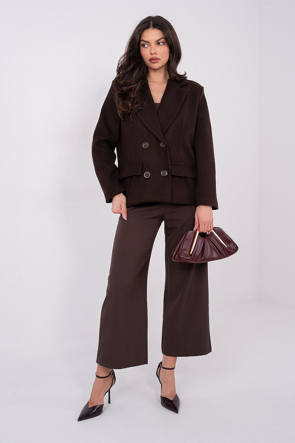 red long sleeve coat view 18