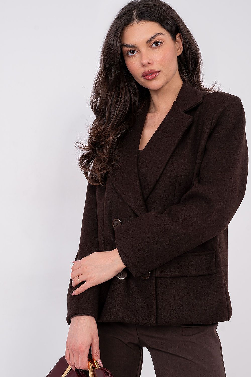red long sleeve coat view 20