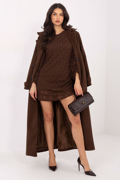 brown lace mini elegant brown lace mini dress for women – feminine, flattering & perfect for parties alternate angle