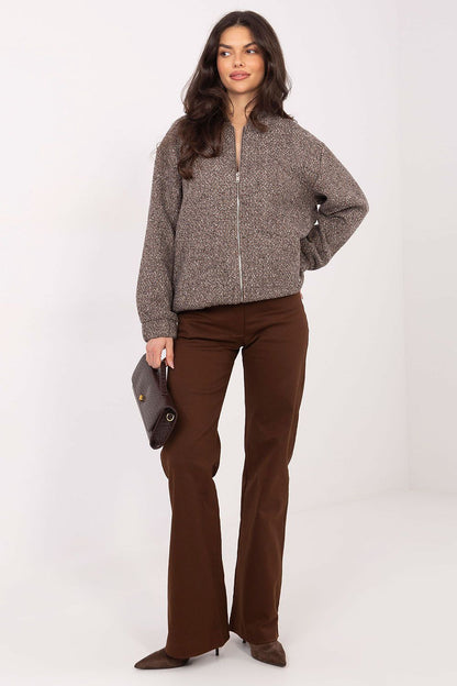 beige long sleeve jacket alternate angle