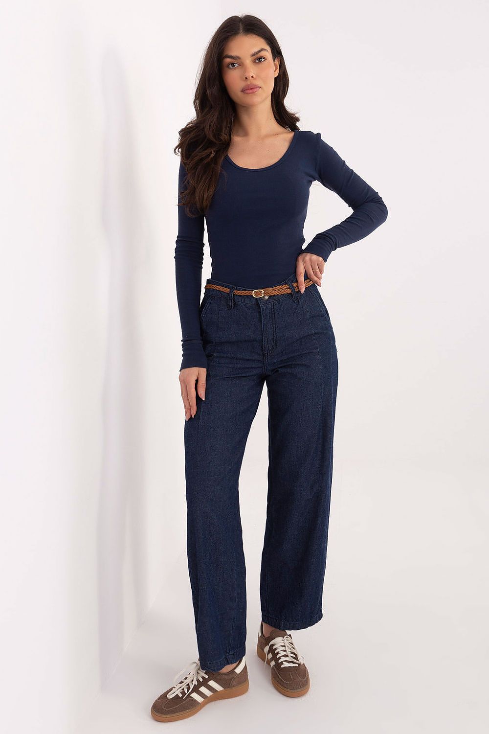 Women's Navy Blue and Blue Jeans front view
