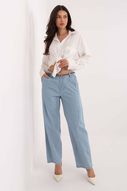 Women's Navy Blue and Blue Jeans back view