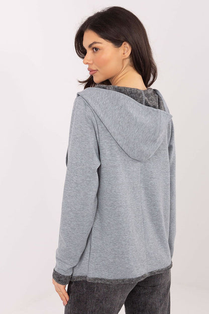 Women's Grey, Green, and Navy Blue Sweatshirt detail view