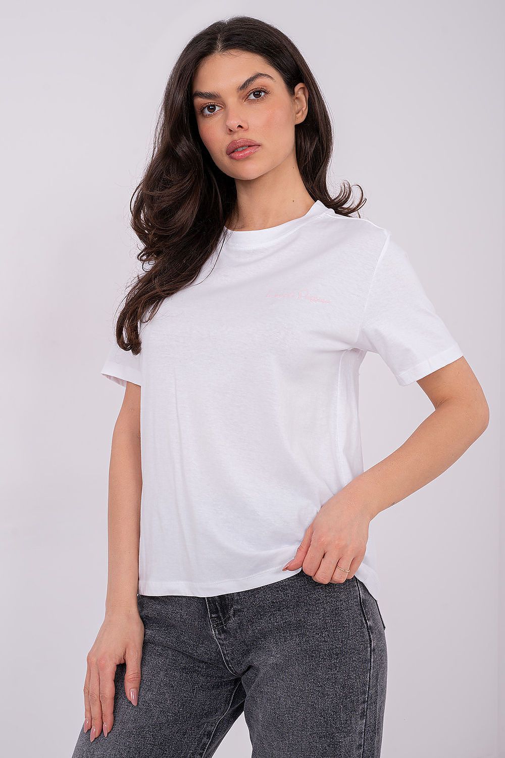 Women's Pink, White, and Blue T-shirt view 5