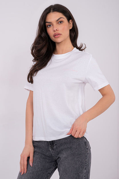 Women's Pink, White, and Blue T-shirt view 5