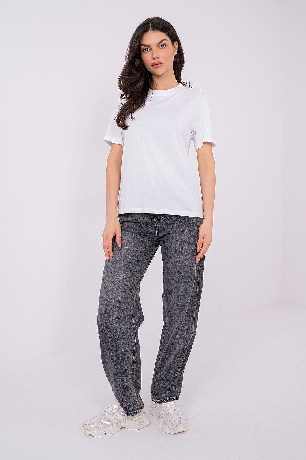 Women's Pink, White, and Blue T-shirt view 6