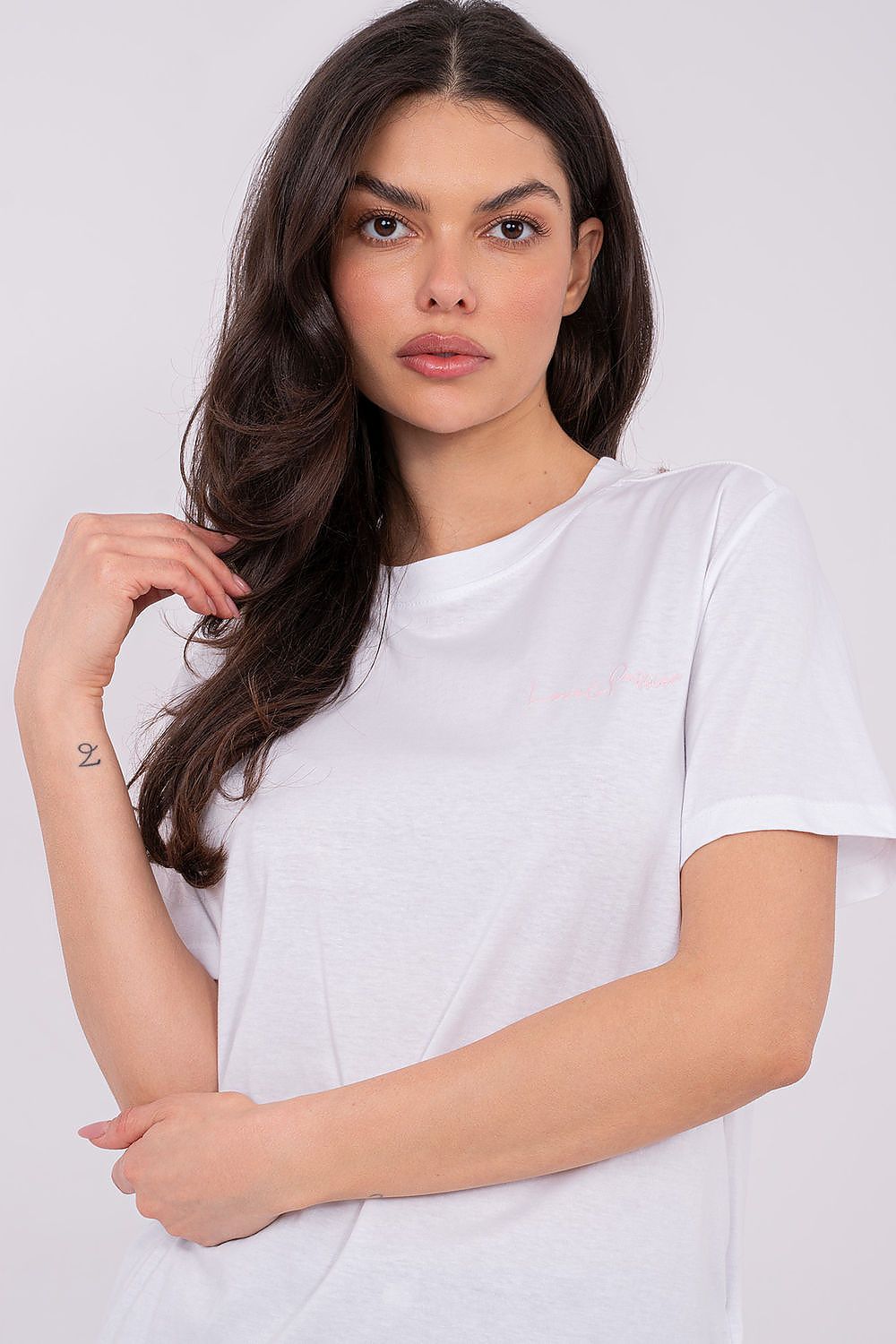 Women's Pink, White, and Blue T-shirt view 8
