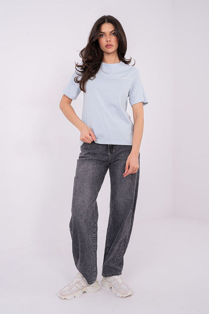 Women's Pink, White, and Blue T-shirt view 10