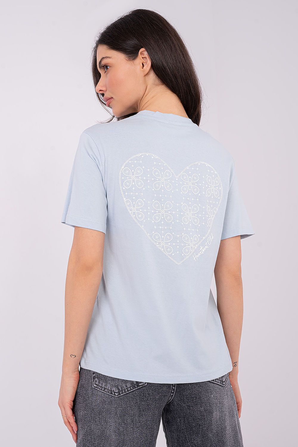 Women's Pink, White, and Blue T-shirt view 11