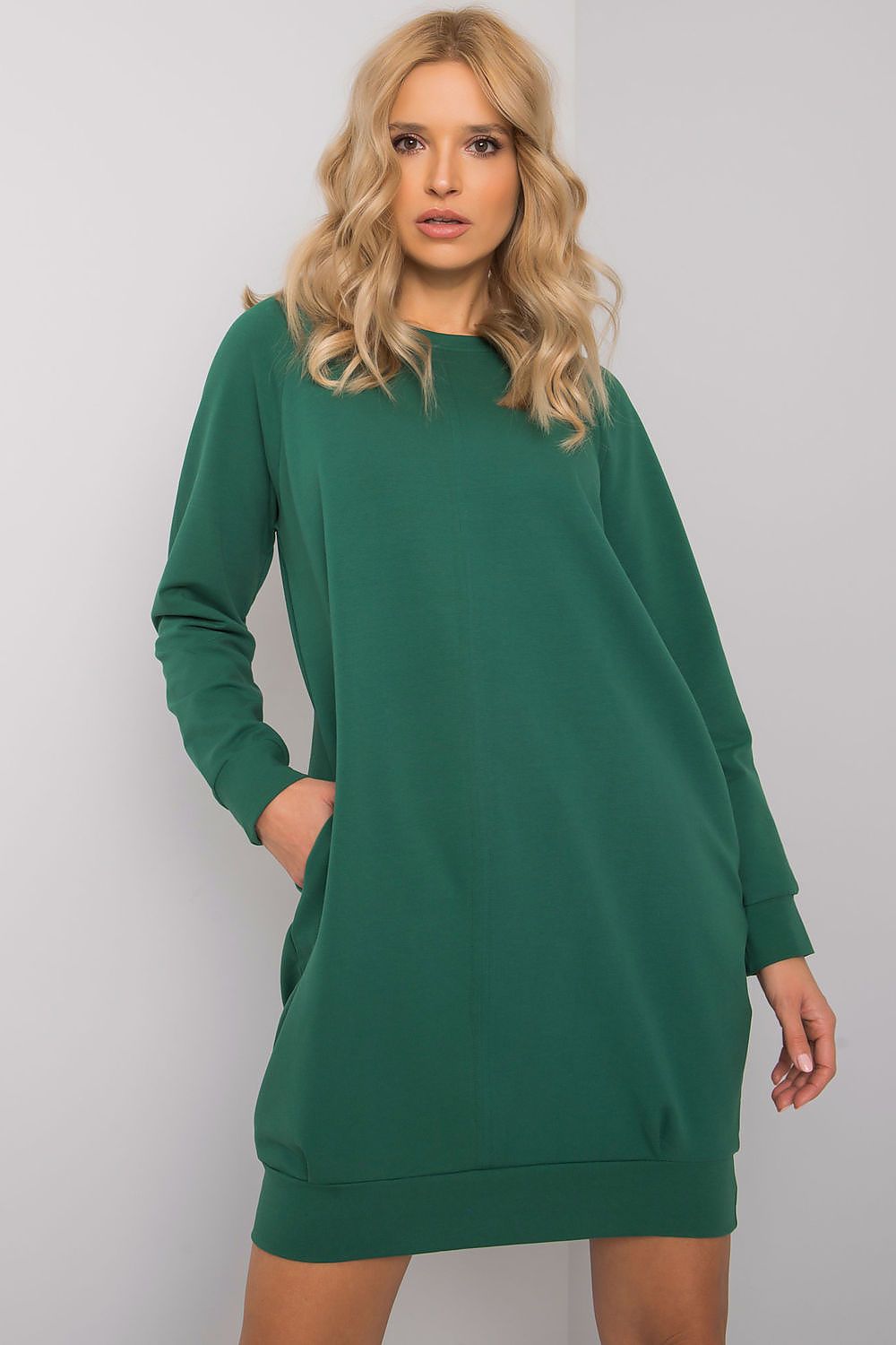 navy blue long sleeve mini day dress view 8