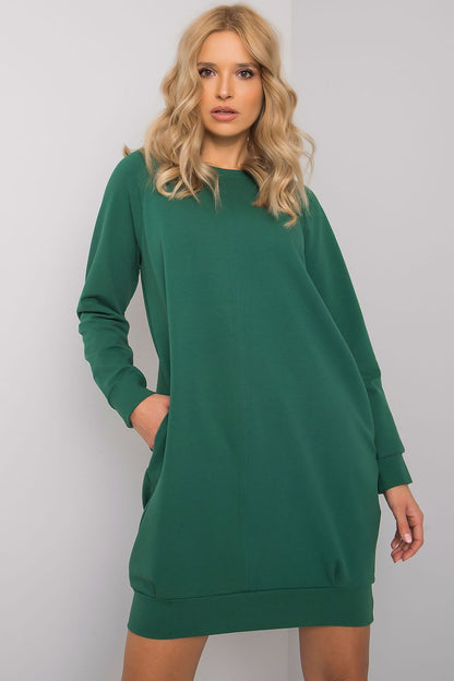 navy blue long sleeve mini day dress view 8