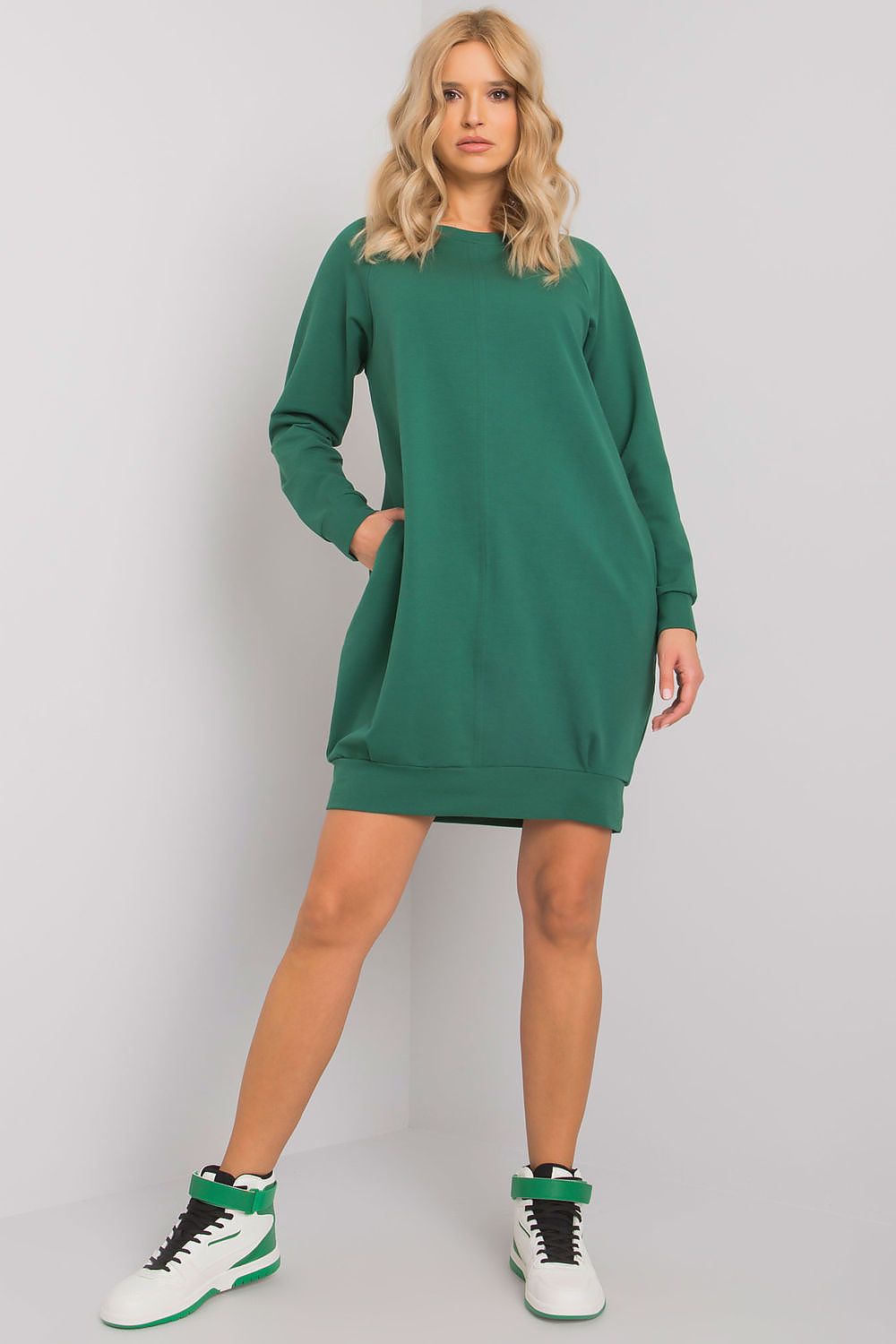 navy blue long sleeve mini day dress view 9