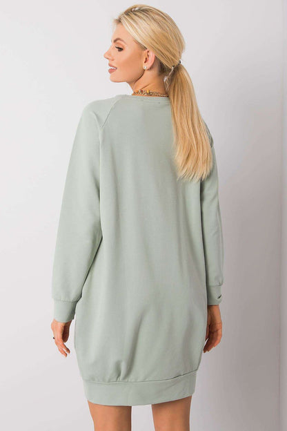 navy blue long sleeve mini day dress view 14