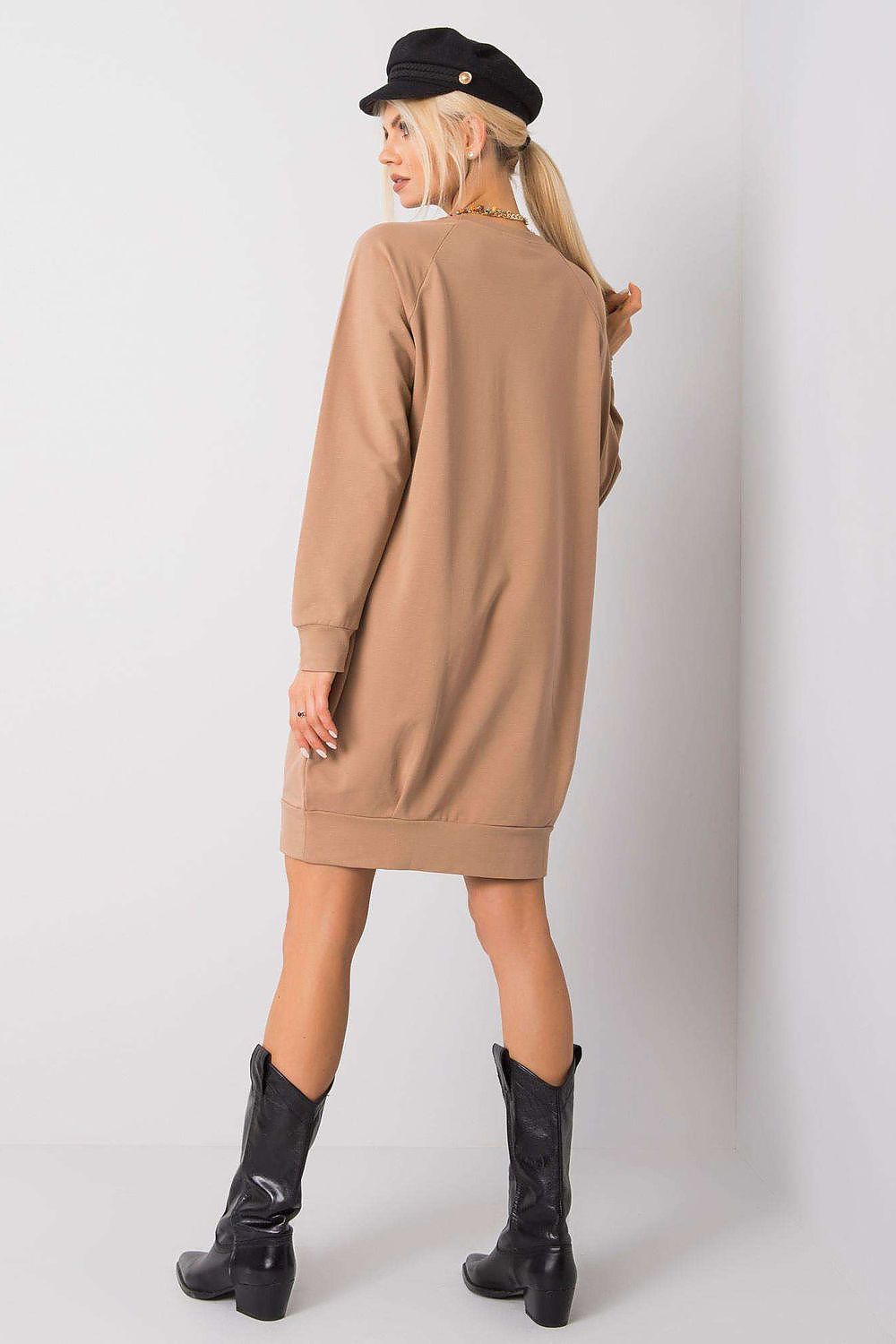 navy blue long sleeve mini day dress view 17