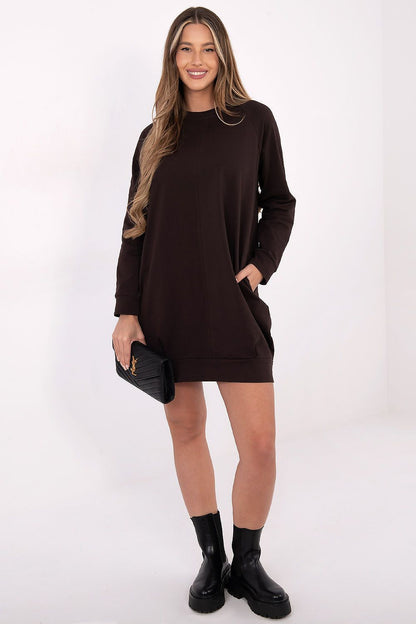 navy blue long sleeve mini day dress view 21