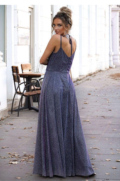 multicolor wrap mini long dress alternate angle