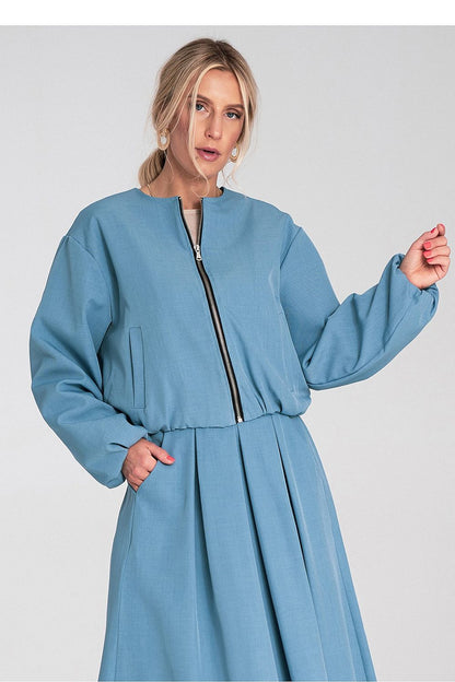 green long sleeve jacket side view