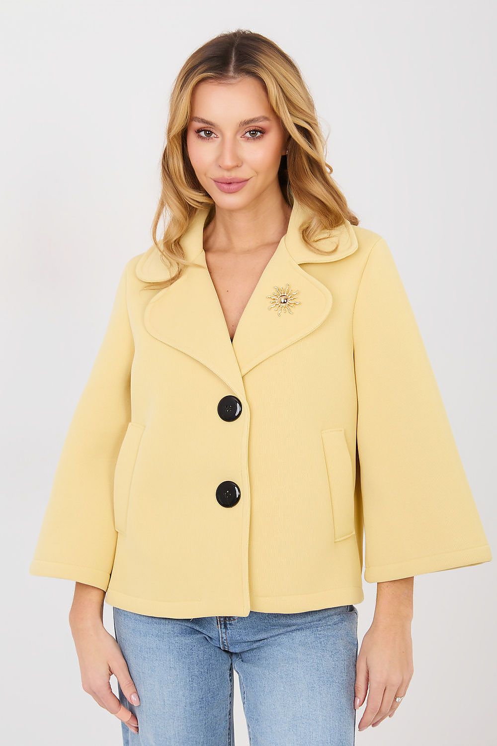 black coat back view