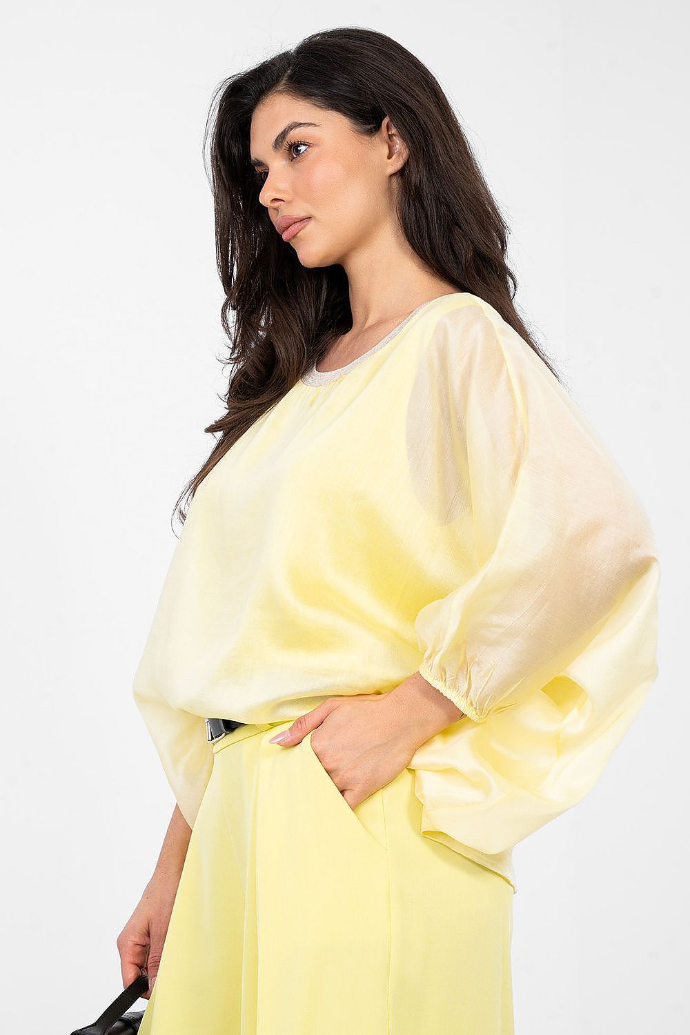 yellow blouse alternate angle