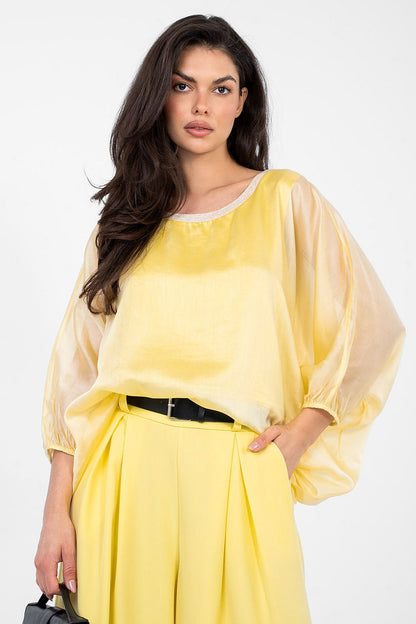 yellow blouse detail view