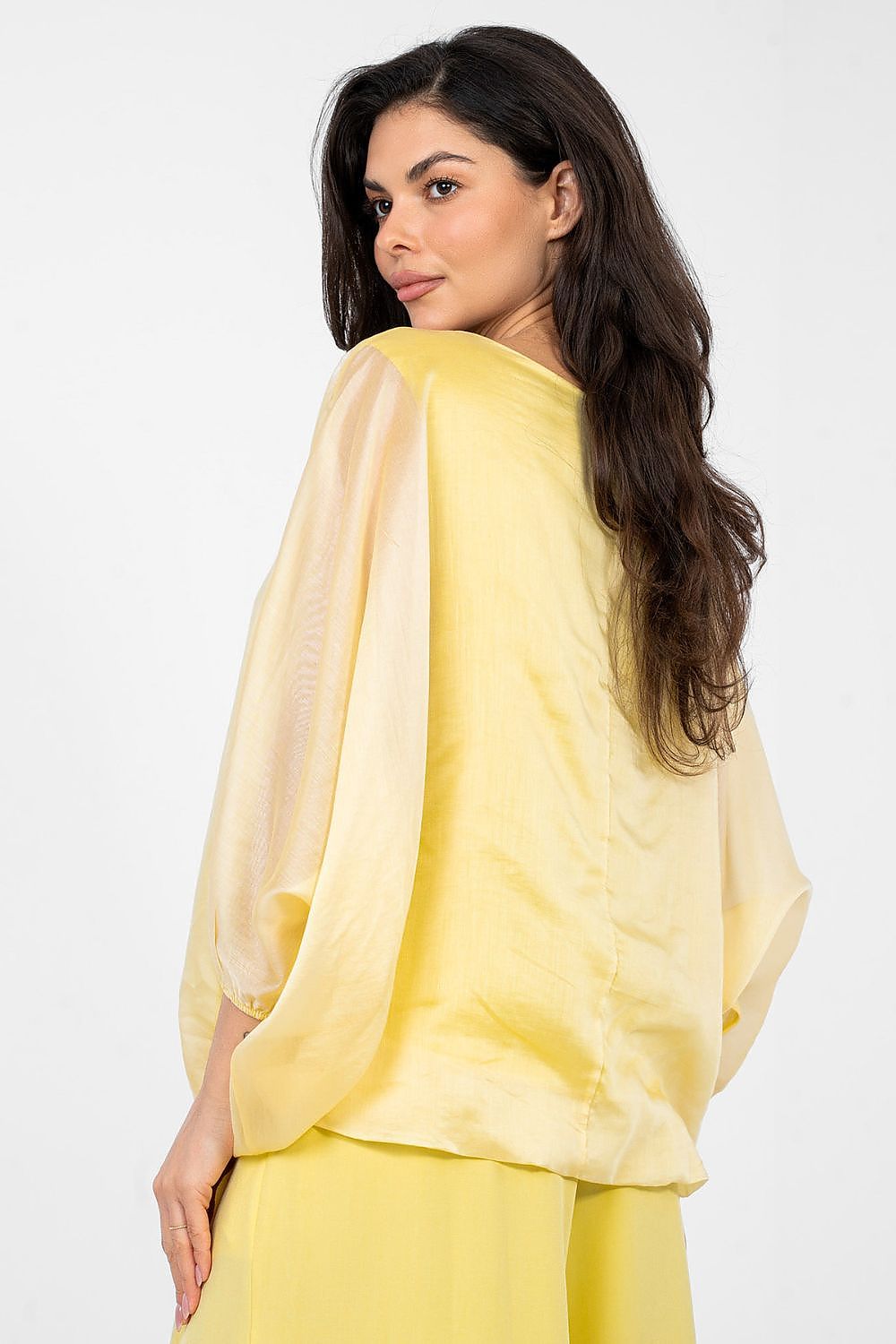yellow blouse back view