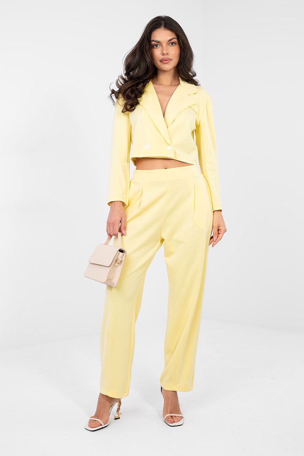 beige long sleeve matching set side view