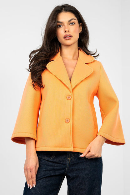 pink coat back view