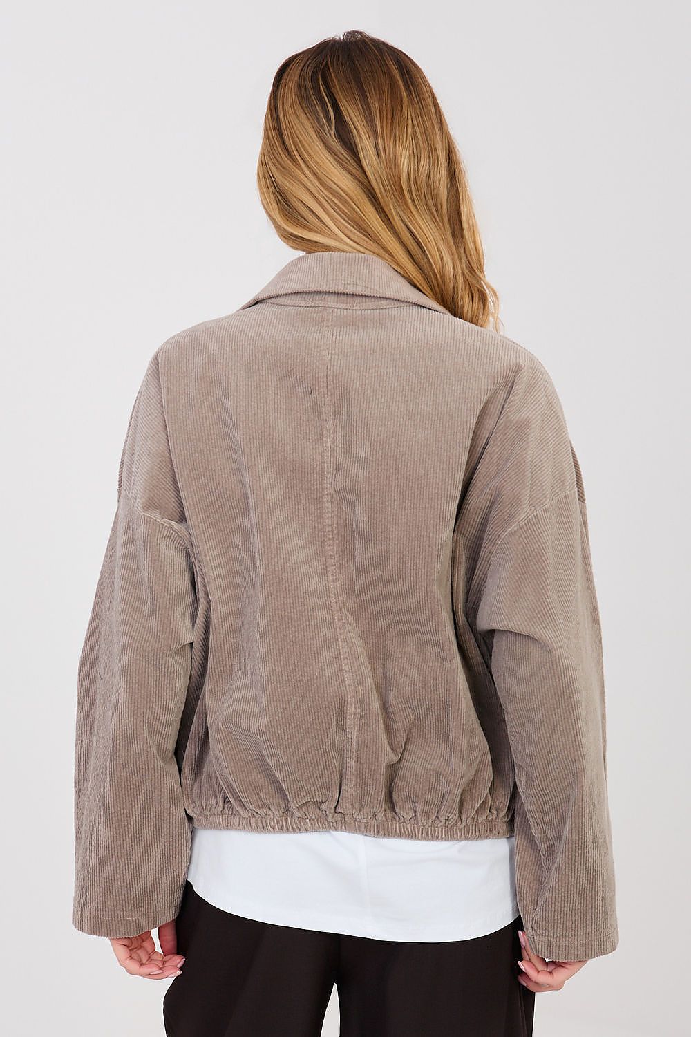 beige long sleeve corduroy jacket view 6
