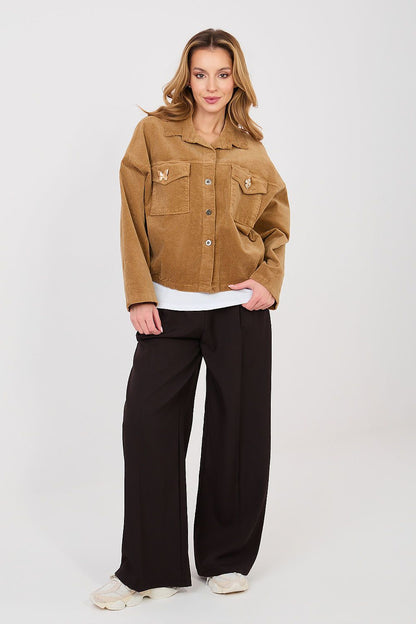 beige long sleeve corduroy jacket view 19