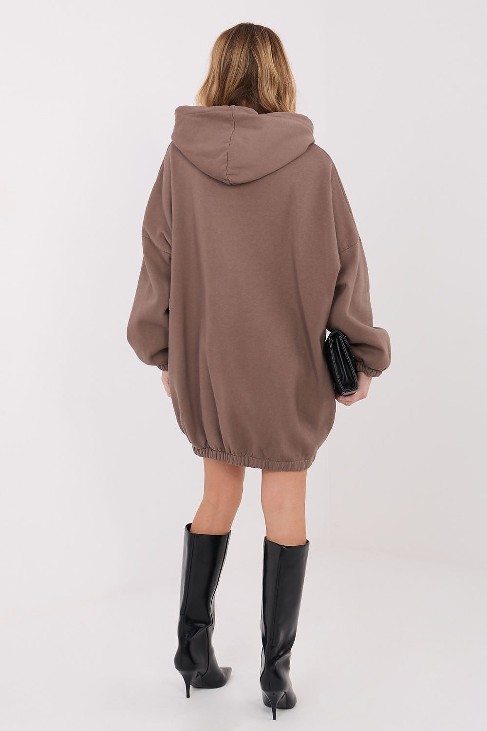 grey long sleeve mini day dress view 21