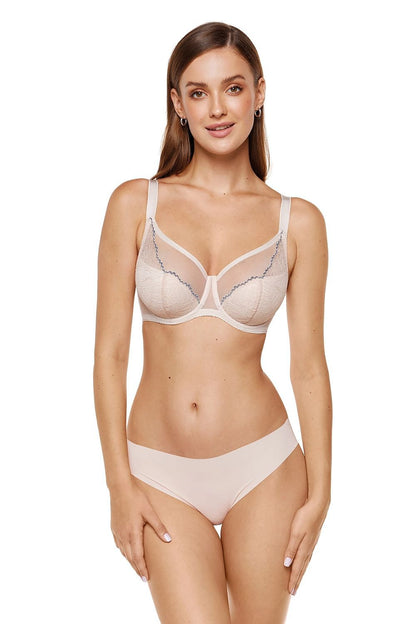beige lace tulle semi-soft alternate angle