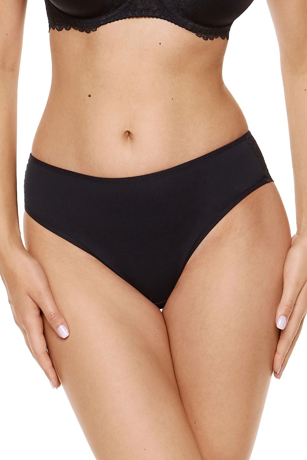 black lace matching set alternate angle