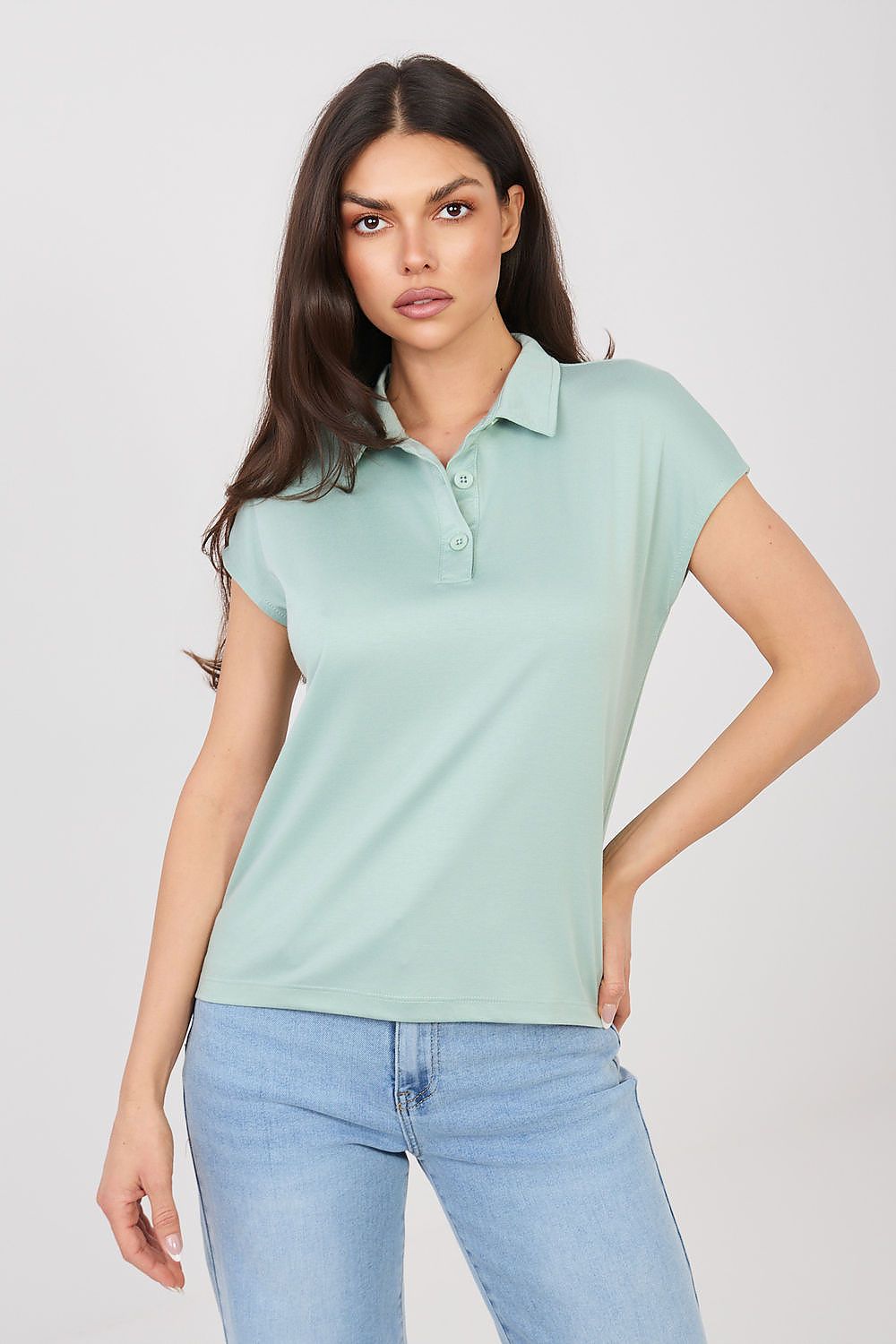 Women's Black and Green T-shirt back view
