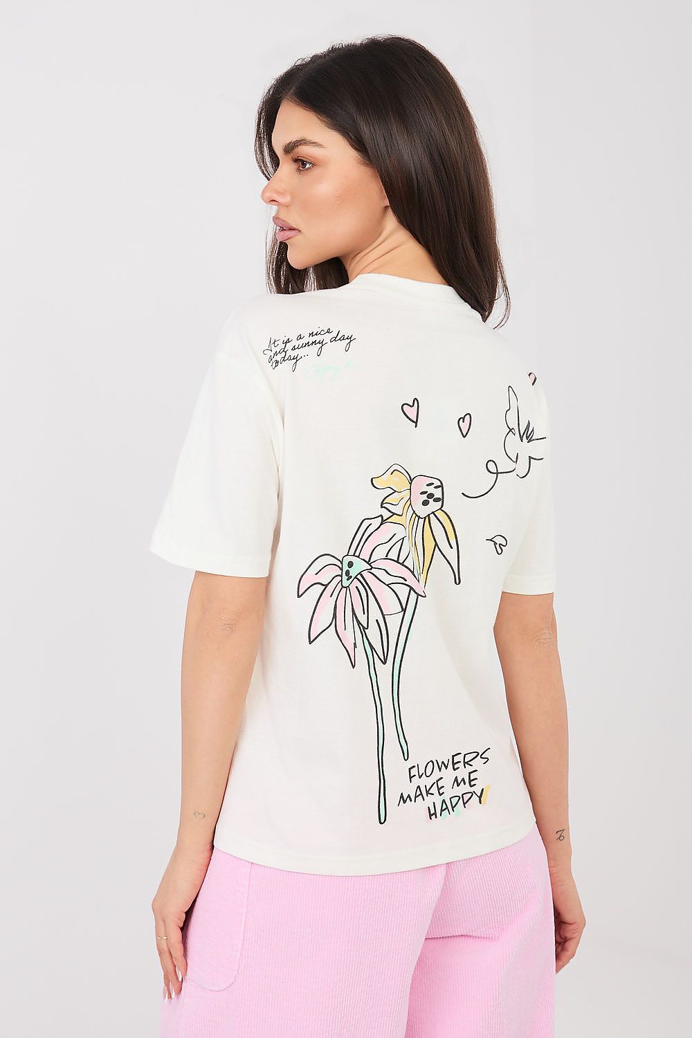 Women's Violet, Green, and White T-shirt view 10