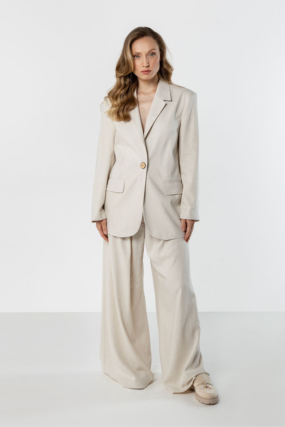 beige long sleeve jacket view 10