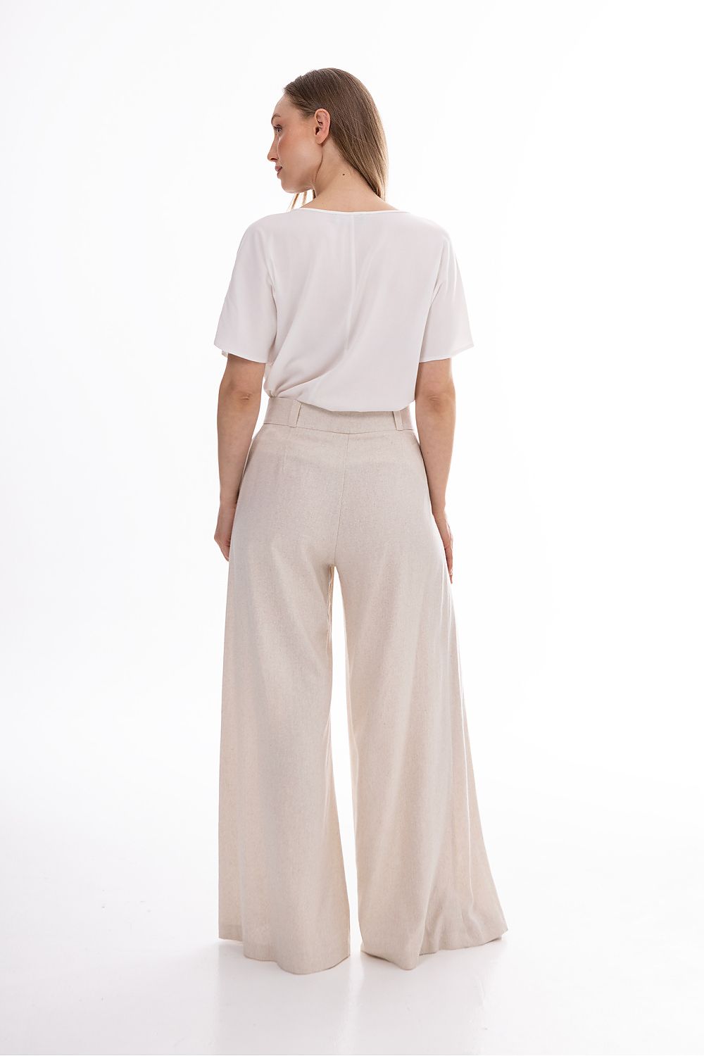 beige women trousers view 10