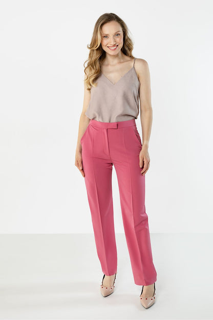 pink women trousers front view