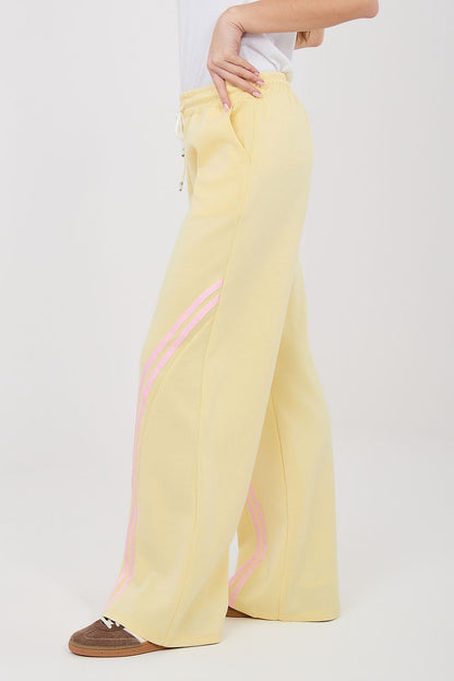 yellow lace tracksuit trousers alternate angle